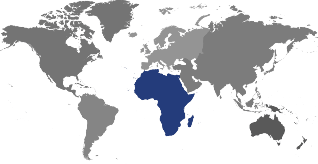 Map of Porolis Africa distributors showing locations across the continent