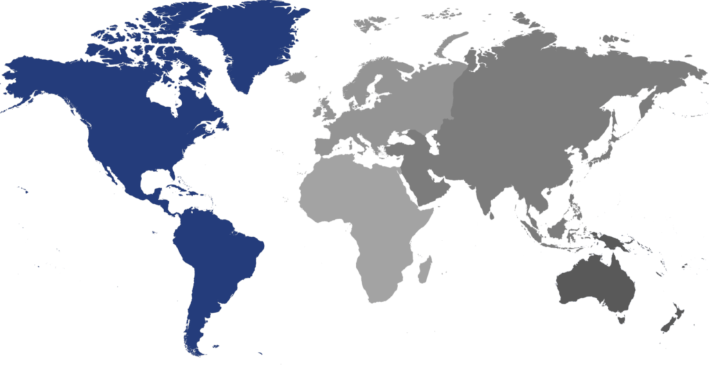 Map of Porolis America distributors showing locations across the continent